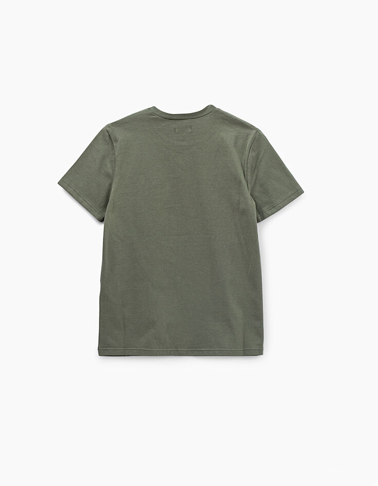 Tee-shirt kaki clair avec visuel T-rex garçon -4 Tee-shirt kaki clair avec visuel T-rex garçon -4