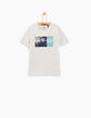 T-shirt grijs gechineerd vlag-skater -2