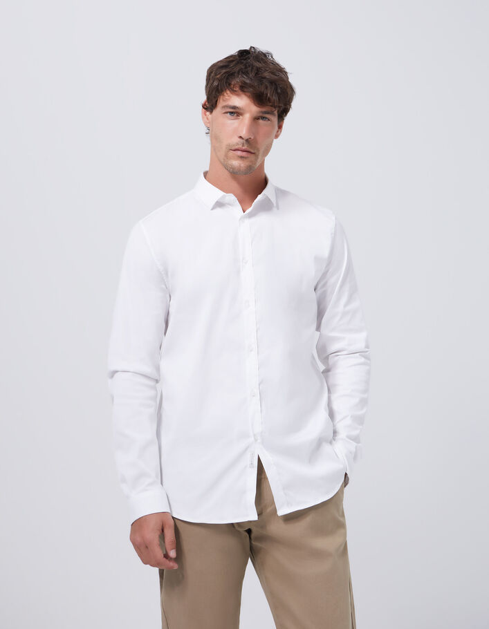 Weißes SLIM-Herrenhemd EASY CARE-1