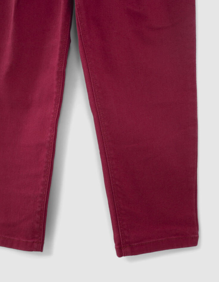 Girls’ burgundy BALLOON jeans-4