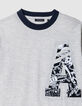 T-shirt manches longues gris clair maxi lettres A garçon-4
