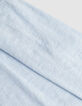 Men's sky slub knit sweater with rolled edges-6