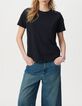 Tee-shirt col rond marine boutons militaire-2