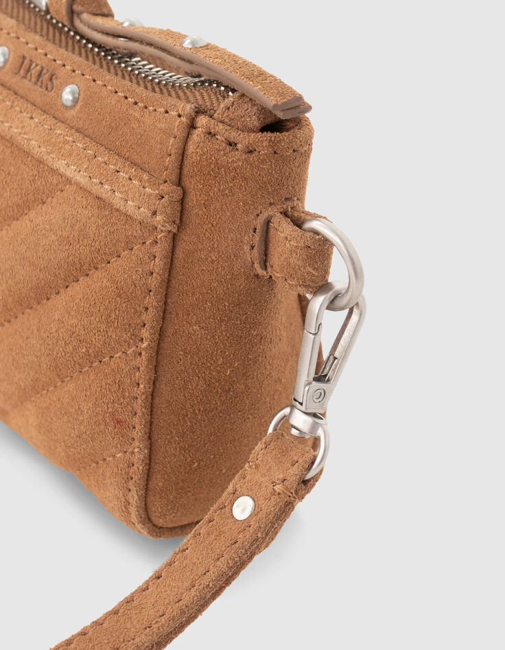 Mini trousse 1440 Toy en cuir velours sable Femme-4