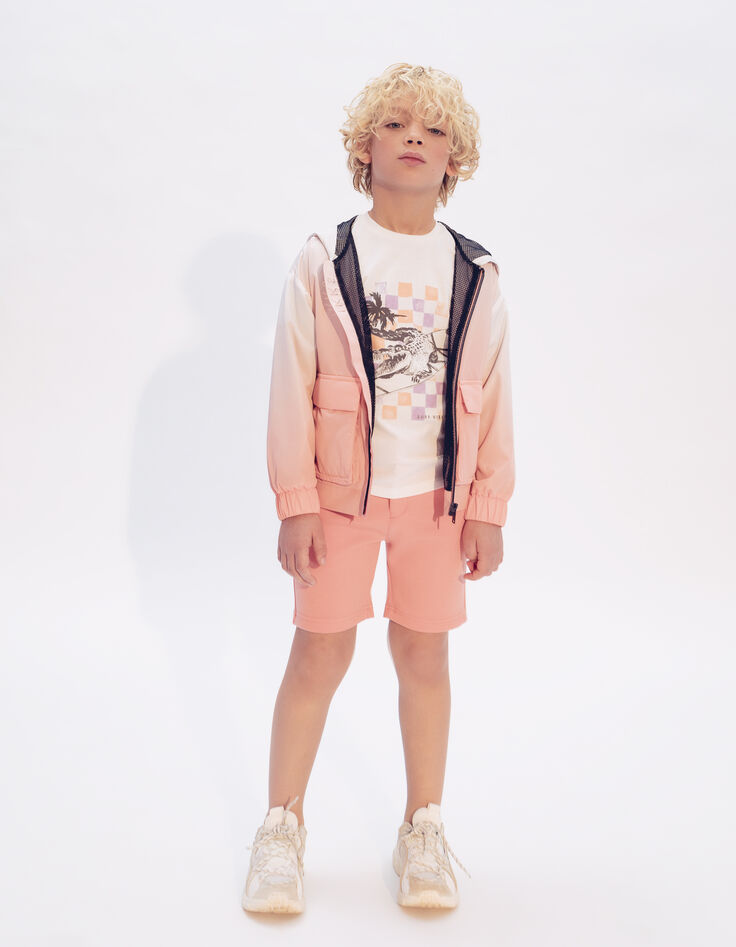 Bermudas naranja felpa techfleece niño-8