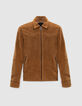 Chaqueta de piel de ante azafrán para Hombre-6