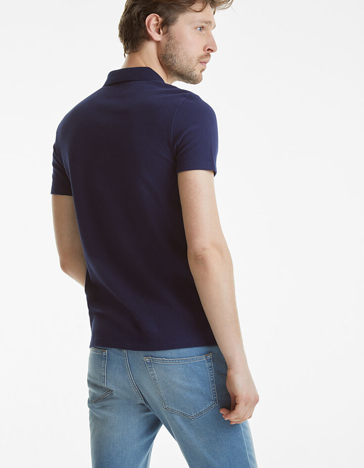 Polo bleu homme-3