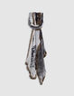 Men’s beige Mona Lisa-dragon arty scarf-1