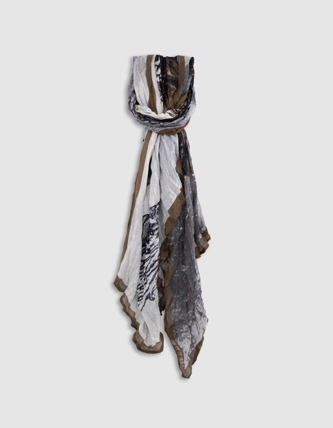 Foulard beige visuel arty Joconde-dragon Homme - IKKS