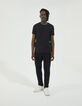 Tee-shirt noir à carreaux IKKS BETTER Homme-5