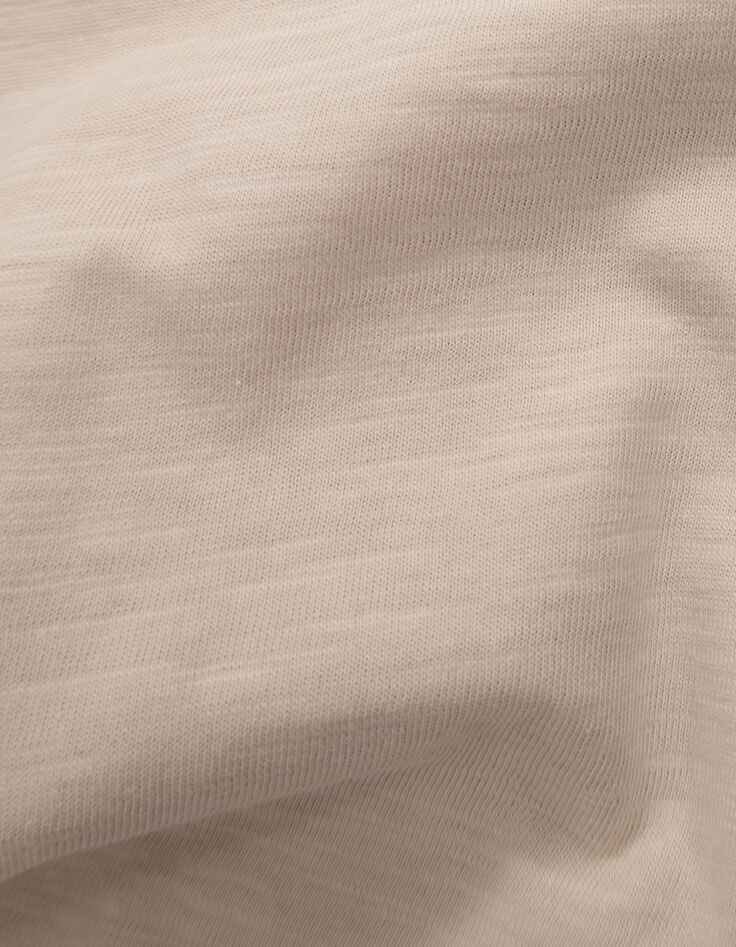 T-shirt beige coton bio homme à tête de tigre garçon-7