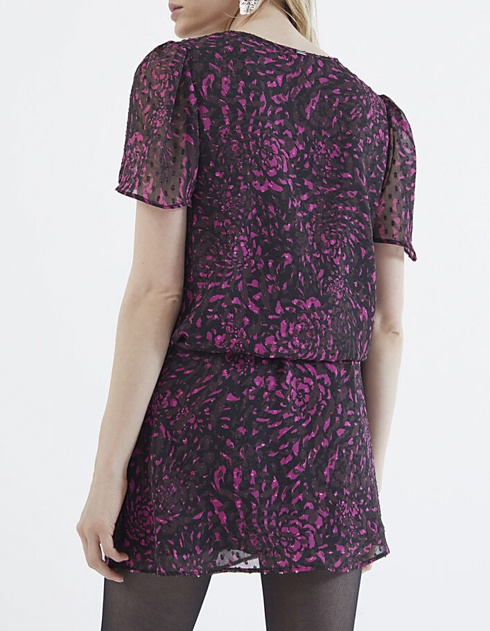 Kurzes Kleid aus Plumetisvoile mit Blumenprint-2
