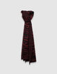 Echarpe bordeaux tricot jacquard zèbre Femme-1 Echarpe bordeaux tricot jacquard zèbre Femme-1