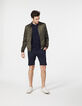 Men’s khaki satin nylon bomber jacket-6