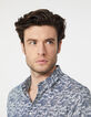 Chemise regular imprimée vagues indigo Homme-4