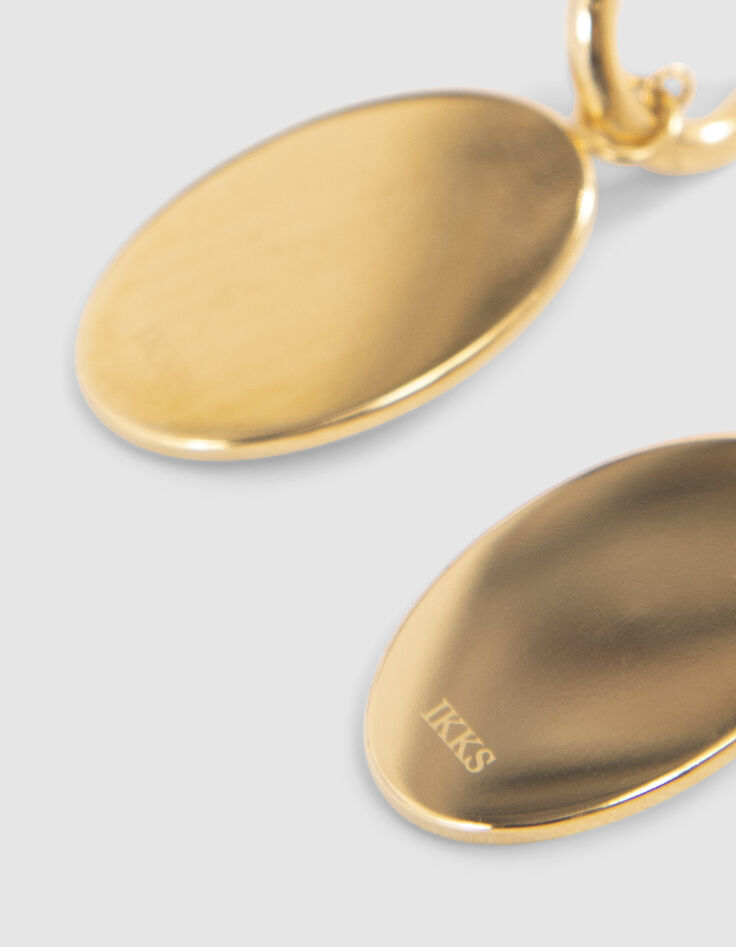 Women’s medallion earrings with cross-4