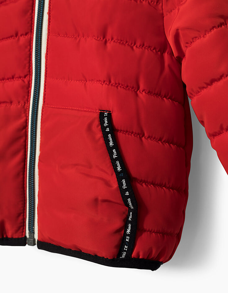Chaqueta acolchada roja bebé niño -5