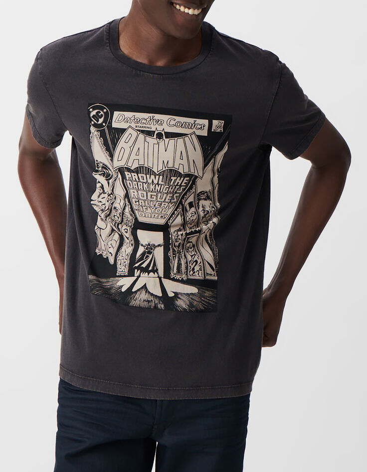 Graues Herren-T-Shirt, Comic-Motiv IKKS x BATMAN-2