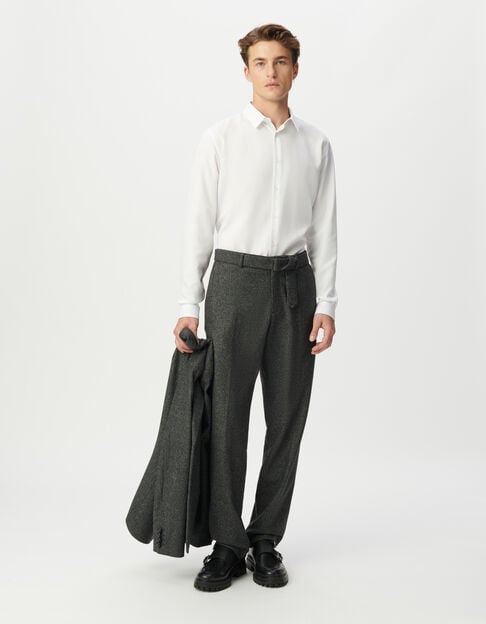 Men’s grey tweed-look suit trousers - IKKS