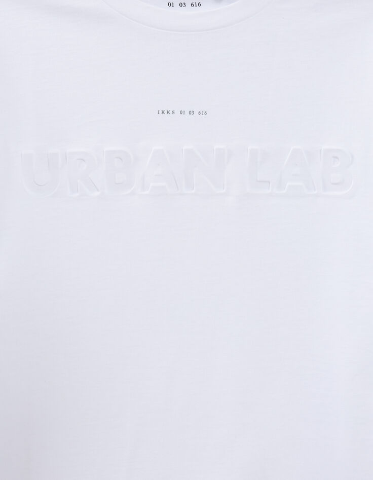 Men&rsquo;s white DRY FAST T-shirt with embossed slogan-6