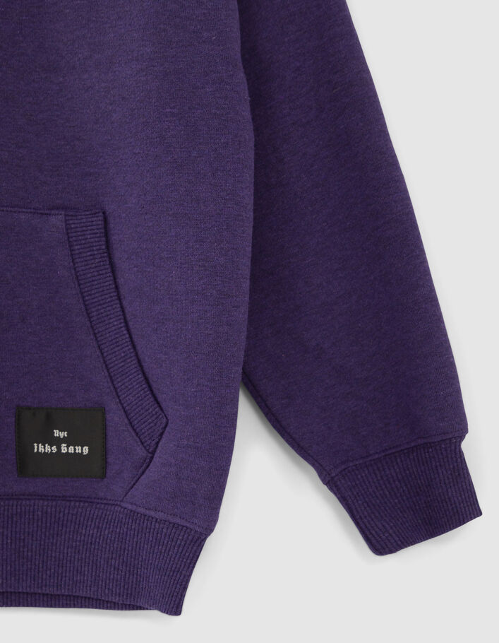 Cárdigan violeta felpa bordado capucha niño-5