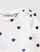 Ensemble t-shirt blanc, robe et bloomer roses bébé fille-7