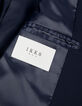 Veste de costume bleu fonc&eacute; sans col Homme-4