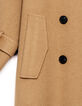 Manteau long camel lainage esprit trench Femme-7