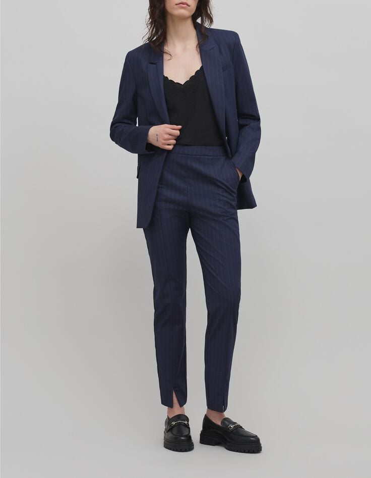 Damesjasje met tennisstreep in marineblauw-1 Damesjasje met tennisstreep in marineblauw-1
