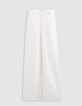 Women's off-white recycled cotton wide-leg jeans-8