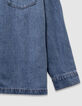 Camisa vaquera azul oversize niña-7