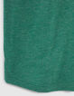 Tee-shirt vert lurex encolure V bijou Femme-3