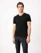 T-shirt L'Essentiel noir col V Homme-1
