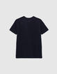 Marine T-shirt biokatoen opdruk danser jongens-3