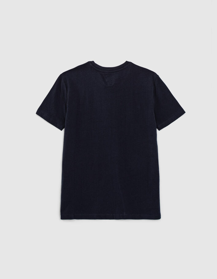 Marineblaues Jungen-T-Shirt aus Biobaumwolle, Tänzer-Motiv - IKKS