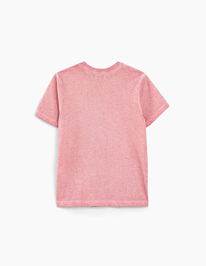 Boy’s pink cold dye fading skull graphic T-shirt - IKKS
