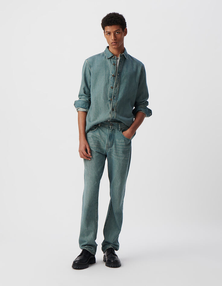 Sobrecamisa vaquera REGULAR azul grisáceo hombre-2
