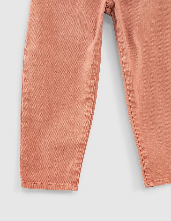 Mädchen-Jeans im Paper-Bag-Fit in Dusty Rose -5