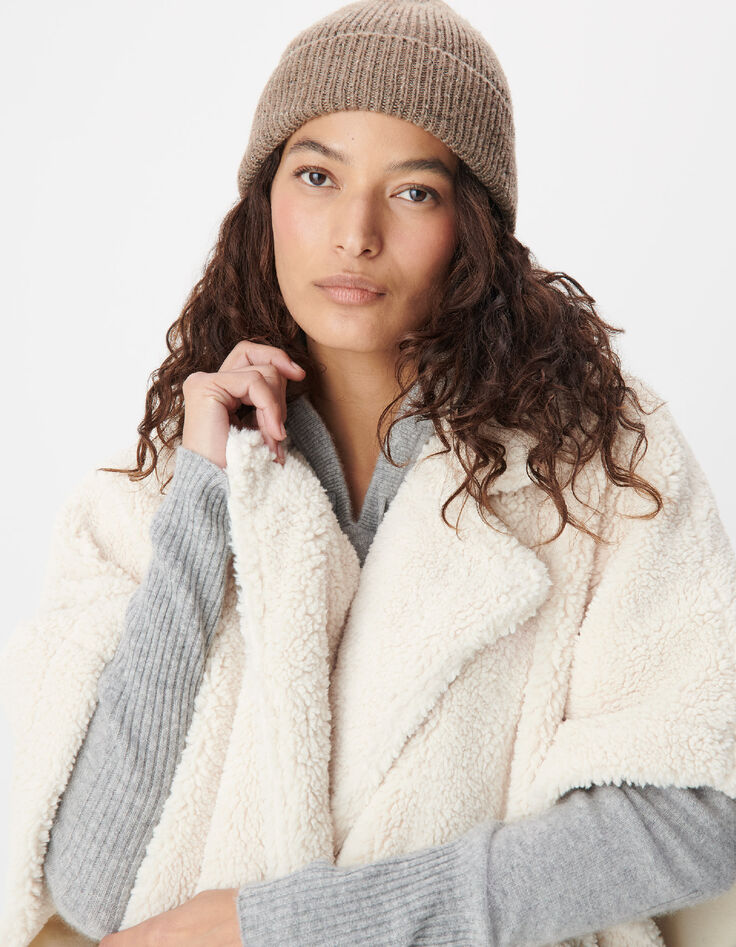 Cape &eacute;crue col tailleur Femme-5