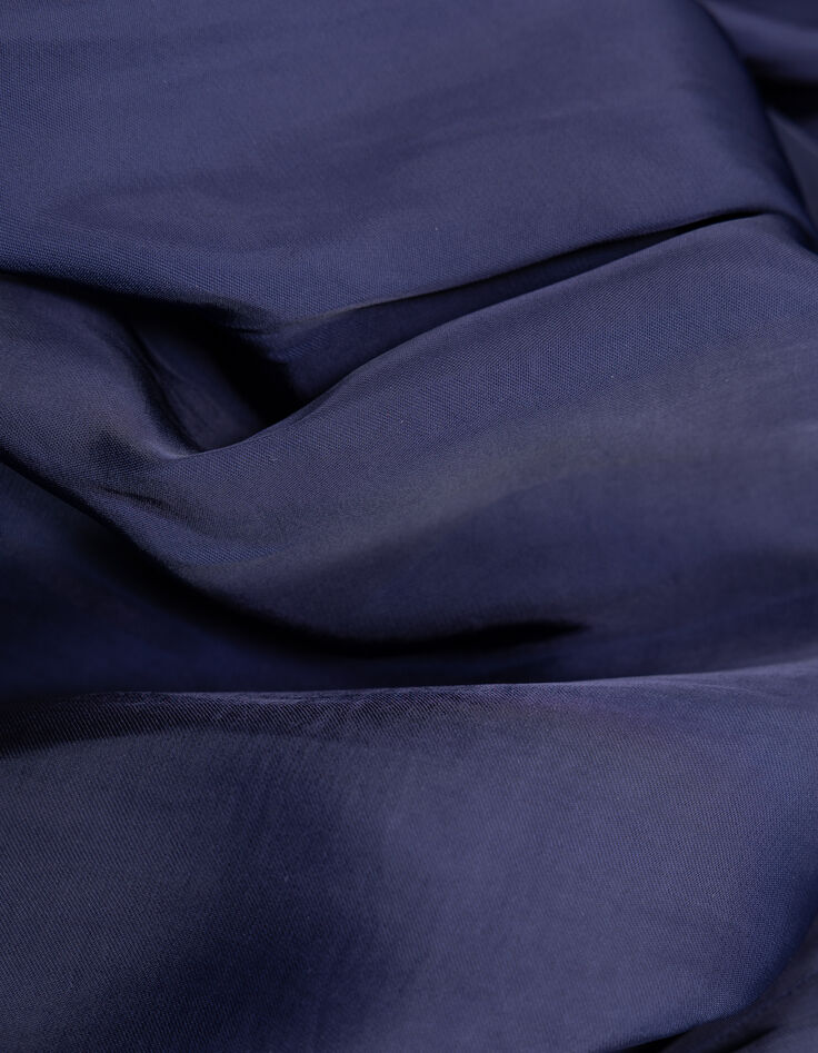 Women’s navy flowing dress with pleated ruffles-6