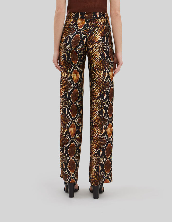 Pure Edition–Women’s mahogany rock python trousers - IKKS
