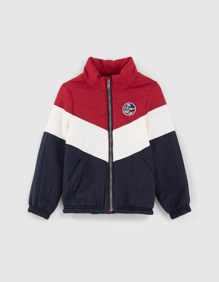 Parka 2-en-1 marine et doudoune color block garçon-5