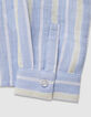 Camisa azul con estampado de rayas para ni&ntilde;o-4