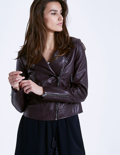Blouson cuir coloré femme - IKKS