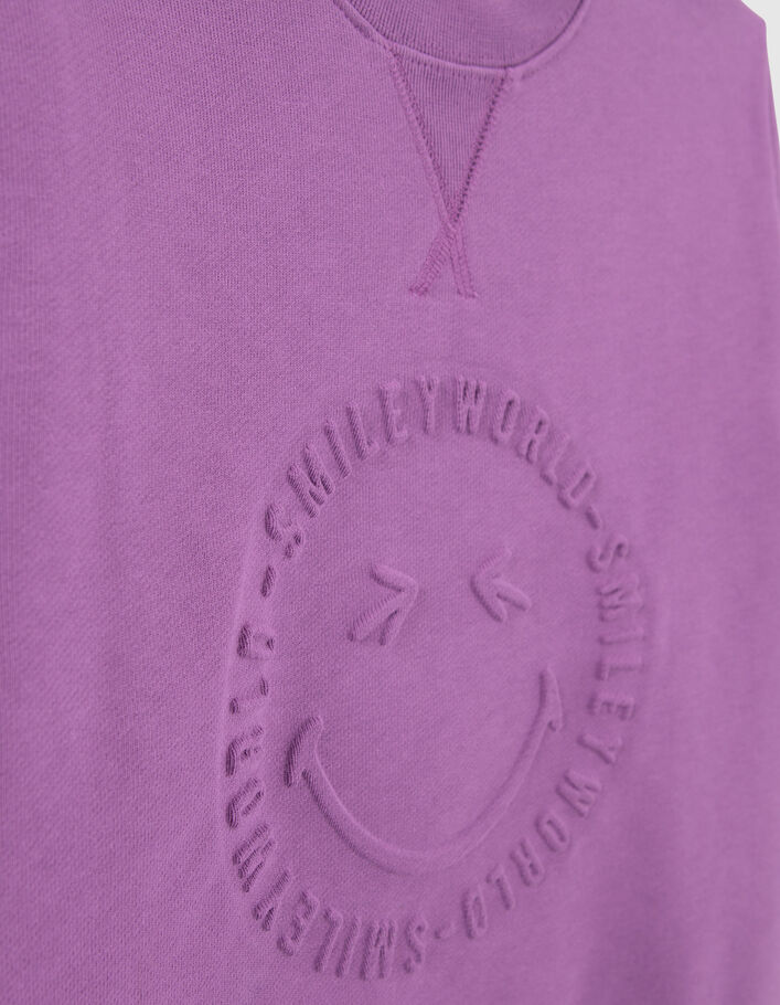 Sudadera violeta diseño relieve SMILEYWORLD niño - IKKS