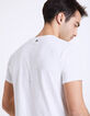 Men's white redesigned Mona Lisa graphic T-shirt-5
