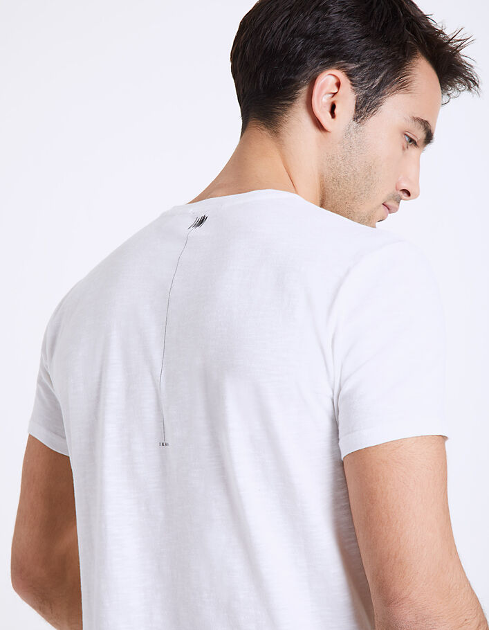 Tee-shirt blanc à visuel Joconde revisité Homme - IKKS