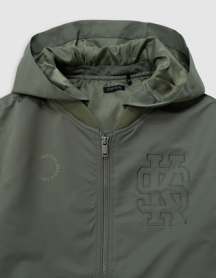Bomber kaki détails broderies devant dos garçon-6