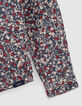 Navy overhemd rock bloemenprint jongens -6