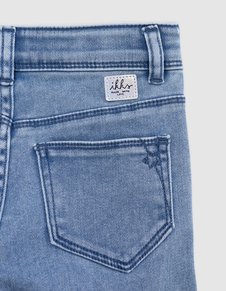 Blaue LARGE-Mädchenjeans mit Schalgürtel-9